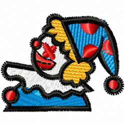 Joker Clowns Embroidery Design 1